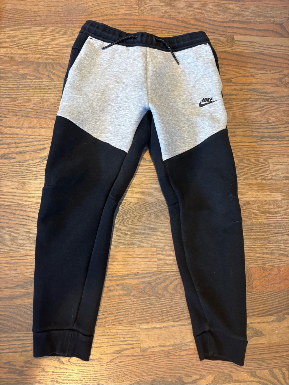 Nike Tech Kids Black & Gray Colorblock Jogger Pants